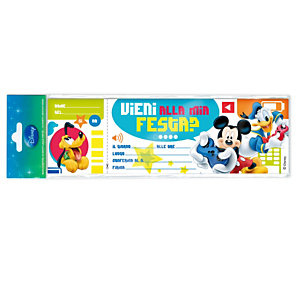 REX SADOCH Blocchetto invito alla festa Mickey Disney  - conf. 10 inviti