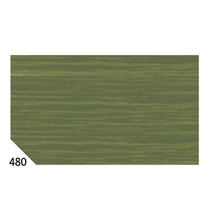 REX SADOCH Carta crespa - 50 x 250 cm - 48 gr/m2 - verde oliva 480  - conf.10 rotoli - 1