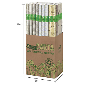 REX SADOCH Rotolo carta regalo riciclata Fiori di campo - 70cmx200m - fantasie assortite REX SADOCH Rotolo carta regalo riciclata Fiori di campo - 70cmx200m - fantasie assortite