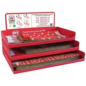 REX SADOCH Sacchetto regalo - fantasia Natale assortite - c/patella adesiva - expo 150 pezzi REX SADOCH Sacchetto regalo - fantasia Natale assortite - c/patella adesiva - expo 150 pezzi