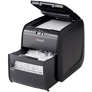 Rexel Auto+ 90X Destructora automática de corte cruzado, 90 hojas, 20 l, destruye grapas, tarjetas de crédito y clips Rexel Auto+ 90X Destructora automática de corte cruzado, 90 hojas, 20 l, destruye grapas, tarjetas de crédito y clips