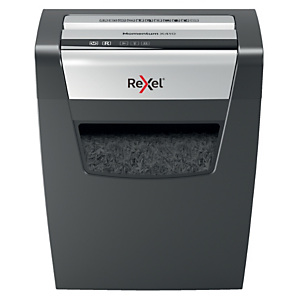 Rexel Destructeur de documents à coupe croisée Rexel Momentum X410, 10 feuilles, 23 L, détruit les agrafes et les trombones Rexel Destructeur de documents à coupe croisée Rexel Momentum X410, 10 feuilles, 23 L, détruit les agrafes et les trombones