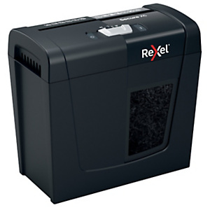 Rexel Destructeur de documents Secure X6 coupe croisée DIN P4 - 6 feuilles - Corbeille 10L - Noir Rexel Destructeur de documents Secure X6 coupe croisée DIN P4 - 6 feuilles - Corbeille 10L - Noir