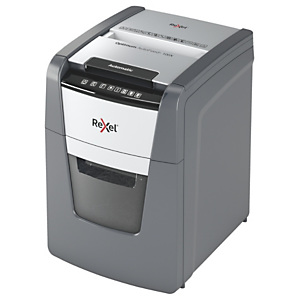 Rexel Distruggi Documenti automatico Optimum AutoFeed+ 100X con taglio a mini frammenti, 100 fogli, 34 l, Distrugge punti metallici, graffette, carte di credito Rexel Distruggi Documenti automatico Optimum AutoFeed+ 100X con taglio a mini frammenti, 100 fogli, 34 l, Distrugge punti metallici, graffette, carte di credito