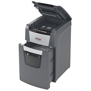 Rexel Distruggi documenti automatico Optimum AutoFeed+ 150X taglio a mini frammenti, 150 fogli, 44 l, Distrugge punti metallici, graffette, carte di credito Rexel Distruggi documenti automatico Optimum AutoFeed+ 150X taglio a mini frammenti, 150 fogli, 44 l, Distrugge punti metallici, graffette, carte di credito