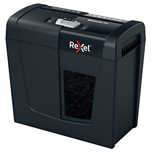 REXEL Distruggi documenti manuale a frammento Secure X6, 6 fogli, Cestino 10 litri, Nero REXEL Distruggi documenti manuale a frammento Secure X6, 6 fogli, Cestino 10 litri, Nero
