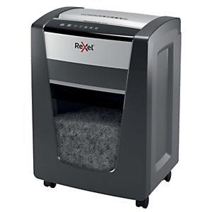 REXEL Distruggi documenti manuale taglio a frammento Momentum X420, 20 fogli, Cestino 30 litri, Nero REXEL Distruggi documenti manuale taglio a frammento Momentum X420, 20 fogli, Cestino 30 litri, Nero