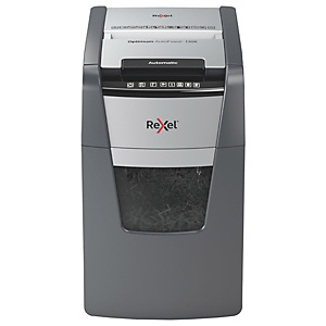 Rexel Distruggi documenti taglio a frammenti Optimum Autofeed+ 130X, 130 fogli, 44 l, Distrugge punti metallici, graffette, carte di credito Rexel Distruggi documenti taglio a frammenti Optimum Autofeed+ 130X, 130 fogli, 44 l, Distrugge punti metallici, graffette, carte di credito