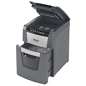 Rexel Distruggi documenti taglio a frammenti Optimum Autofeed+ 90X, 90 fogli, 34 l, Distrugge punti metallici, graffette, carte di credito Rexel Distruggi documenti taglio a frammenti Optimum Autofeed+ 90X, 90 fogli, 34 l, Distrugge punti metallici, graffette, carte di credito