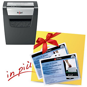 Rexel Offerta Distruggi documenti con taglio a frammenti Momentum X410 + 2 confezioni da 20 fogli lubrificanti comprese nel prezzo Rexel Offerta Distruggi documenti con taglio a frammenti Momentum X410 + 2 confezioni da 20 fogli lubrificanti comprese nel prezzo