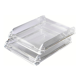 REXEL Vaschetta portacorrispondenza Nimbus - 26,8 x 5,5 x 33 cm - cristallo trasparente