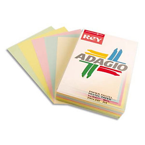 REY INAPA Ramette 50 feuilles x 5 teintes papier couleur pastel & vive ADAGIO assortis pastel&vifs A4 160g