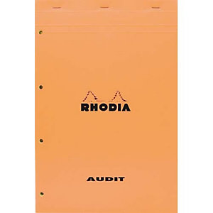 RHODIA Bloc audit format 21x 31,8 80 grammes perforé Jaune