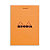 RHODIA BLoc de direction couverture Orange 80 feuilles (160 pages) format 8.5x12cm réglure 5x5 - 1