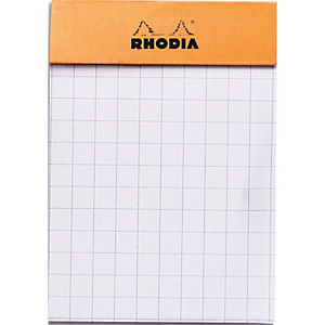 RHODIA Bloc de direction couverture Orange 80 feuilles (160 pages) format N10 5,2x7,5 réglure 5x5 RHODIA Bloc de direction couverture Orange 80 feuilles (160 pages) format N10 5,2x7,5 réglure 5x5