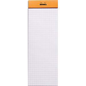 RHODIA Bloc de direction couverture Orange 80 feuilles (160 pages) format N8 7,4x21 réglure 5x5 RHODIA Bloc de direction couverture Orange 80 feuilles (160 pages) format N8 7,4x21 réglure 5x5
