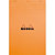 RHODIA Bloc de direction couverture Orange 80 feuilles détachables format A4+ réglure ligné+marge - 1