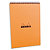 RHODIA Bloc de direction couverture reliure intégrale en-tête Orange 80 feuilles format A4 réglure 5x5 - 1