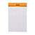Rhodia Bloc notes agrafé orange 11 x 17 cm - 80g - Petits carreaux 5x5 - 80 feuilles - 1