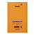 Rhodia Bloc notes agrafé orange 11 x 17 cm - 80g - Petits carreaux 5x5 - 80 feuilles - 3