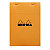 Rhodia Bloc notes agrafé orange A5 14,8 x 21 cm - 80g - Petits carreaux 5x5 - 80 feuilles - 2