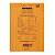 Rhodia Bloc notes agrafé orange A5 14,8 x 21 cm - 80g - Petits carreaux 5x5 - 80 feuilles - 3