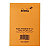 Rhodia Bloc notes agrafé orange A6 10,5 x 14,8 cm - 80g - Petits carreaux 5x5 - 80 feuilles - 3