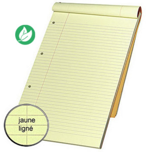 Rhodia Bloc notes orange agrafé 21 x 32 cm - 160 pages lignées perforées 80 g - Papier jaune Rhodia Bloc notes orange agrafé 21 x 32 cm - 160 pages lignées perforées 80 g - Papier jaune