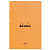 Rhodia Bloc notes orange agrafé 21 x 32 cm - 80 feuilles lignées perforées 80 g - Papier jaune - 2