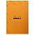 Rhodia Bloc notes orange agrafé 21 x 32 cm - 80g - Perforé 4 trous - Petits carreaux 5x5 - 80 feuilles - 2