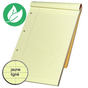 Rhodia Bloc notes orange agrafé 21 x 32 cm - ligné jaune - 80 feuilles perforées Rhodia Bloc notes orange agrafé 21 x 32 cm - ligné jaune - 80 feuilles perforées