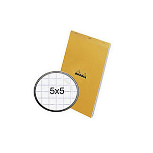 Rhodia Bloc notes orange agrafé A6 - 10.5 x 14.8 cm - 80 feuilles petits carreaux 5x5 - lot de 5 Rhodia Bloc notes orange agrafé A6 - 10.5 x 14.8 cm - 80 feuilles petits carreaux 5x5 - lot de 5