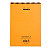 Rhodia Bloc notes orange à spirale A4 21 x 29,7 cm - 80g - Petits carreaux 5x5 - 80 feuilles - 3