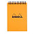 Rhodia Bloc notes orange à spirale A6 10,5 x 14,8 cm - 80g - Petits carreaux 5x5 - 80 feuilles - 2