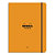RHODIA Carnet dos carré collé Unlimited 120 pages 5x5 format 16x21cm. Fermeture élastique. Coloris orange - 1