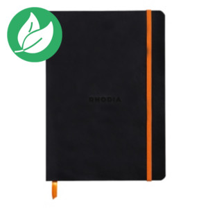 Rhodia Carnet souple Rhodiarama A5 (14,8 x 21 cm), 160 pages lignées de 90 g/m² - Couverture noire Rhodia Carnet souple Rhodiarama A5 (14,8 x 21 cm), 160 pages lignées de 90 g/m² - Couverture noire