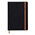 RHODIA Carnet souple Rhodiarama A5 (14,8 x 21 cm), 160 pages lignées de 90 g/m² - Couverture noire - 1