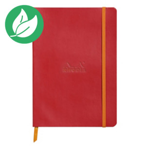 Rhodia Carnet souple Rhodiarama A5 (14,8 x 21 cm) 160 pages lignées 90 g/m² - Couverture Rouge avec élastique Rhodia Carnet souple Rhodiarama A5 (14,8 x 21 cm) 160 pages lignées 90 g/m² - Couverture Rouge avec élastique