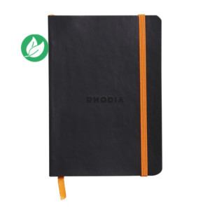 Rhodia Carnet souple Rhodiarama A5 14,8 x 21 cm - 90g - Dot (pointillés) - Noir - 160 pages