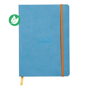 Rhodia Carnet souple Rhodiarama A5 14,8 x 21 cm - 90g - Ligné 7 mm - Turquoise - 160 pages