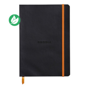 Rhodia Carnet souple Rhodiarama A5 14,8 x 21 cm - 90g - Petits carreaux 5 x 5 - Noir - 160 pages Rhodia Carnet souple Rhodiarama A5 14,8 x 21 cm - 90g - Petits carreaux 5 x 5 - Noir - 160 pages