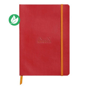Rhodia Carnet souple Rhodiarama A5 14,8 x 21 cm - 90g - Petits carreaux 5 x 5 - Rouge coquelicot - 160 pages Rhodia Carnet souple Rhodiarama A5 14,8 x 21 cm - 90g - Petits carreaux 5 x 5 - Rouge coquelicot - 160 pages