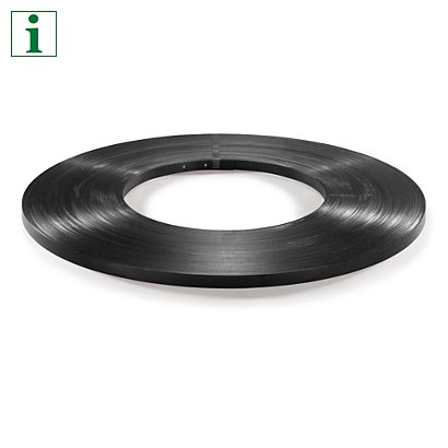Ribbon wound steel strapping, 0.5x13mmx341m,