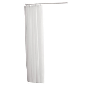 Rideau de douche en PVC blanc 180 x 200 cm