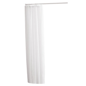 Rideau de douche en PVC blanc 180 x 200 cm