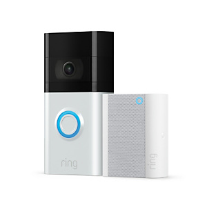 Ring Video Doorbell 3 + Chime, Negro, Níquel, Blanco, Hogar, 1920 x 1080 Pixeles, 160°, Inalámbrico, 802.11a,802.11b,802.11g,Wi-Fi 4 (802.11n) 8VRBXZ-0EU0 Ring Video Doorbell 3 + Chime, Negro, Níquel, Blanco, Hogar, 1920 x 1080 Pixeles, 160°, Inalámbrico, 802.11a,802.11b,802.11g,Wi-Fi 4 (802.11n) 8VRBXZ-0EU0