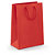 Dárková taška z matného papíru, 190 x 270 x 100 mm,  červená - 1
