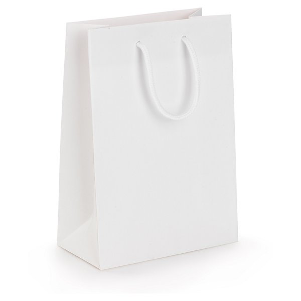 Dárková taška z matného papíru, 300 x 250 x 100 mm stříbrná | RAJA - 10