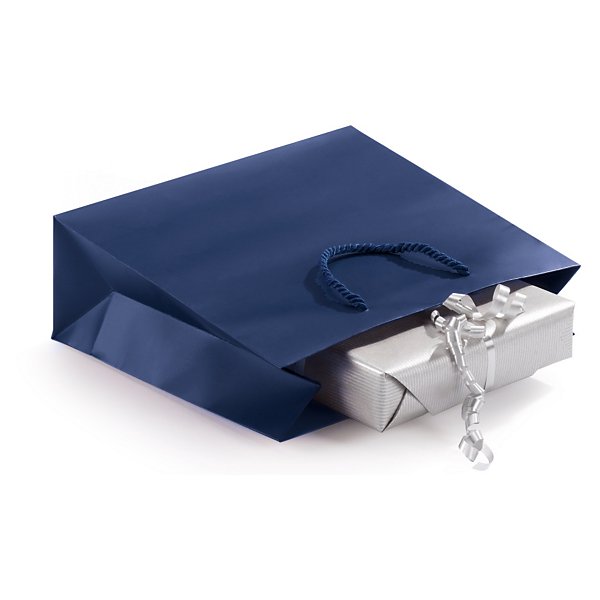 Dárková taška z matného papíru, 300 x 250 x 100 mm stříbrná | RAJA - 7