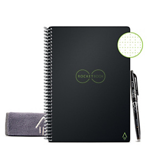 Rocketbook Core Cahier à spirale connecté réutilisable A5 14,8 x 21 cm - Noir - 36 pages Rocketbook Core Cahier à spirale connecté réutilisable A5 14,8 x 21 cm - Noir - 36 pages